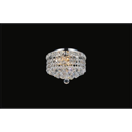 Cwi Lighting Luminous 2 Light Flush Mount With Chrome Finish 8002C10C